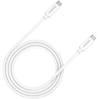 CANYON UC-44, cable, U4-CC-5A1M-E, USB4 TYPE-C to TYPE-C cable assembly 40G 1m 5A 240W(ERP) with E-MARK, CE, ROHS, white