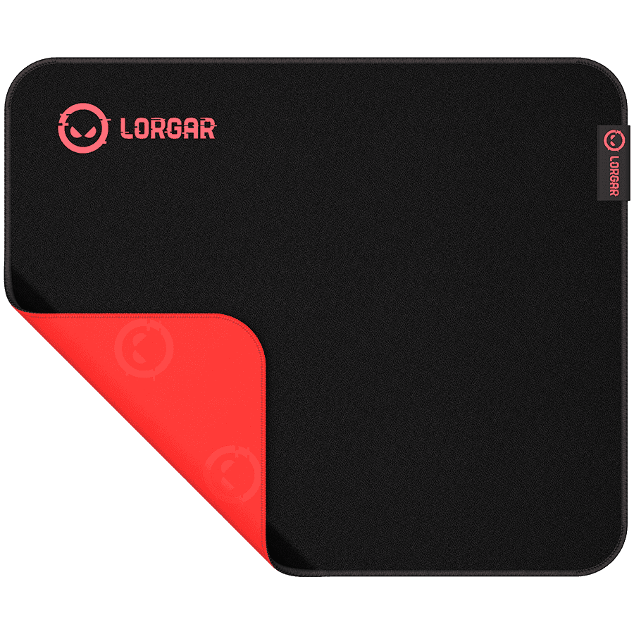 Lorgar Main 323, Gaming mouse pad, Precise control surface, Red anti-slip rubber base, size: 360mm x 300mm x 3mm, weight 0.21kg 2