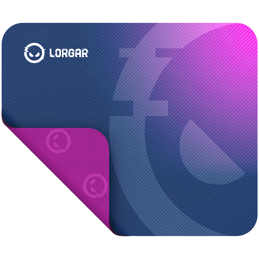 Lorgar Main 133, Gaming mouse pad, High-speed surface, Purple anti-slip rubber base, size: 360mm x 300mm x 3mm, weight 0.2kg 3