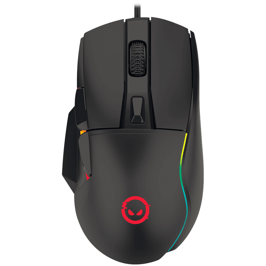 LORGAR Jetter 357, gaming mouse, Optical Gaming Mouse with 6 programmable buttons, Pixart ATG4090 sensor, DPI can be up to 8000, 30 million times key life, 1.8m PVC USB cable, Matt UV coating and RGB lights with 4 LED flowing mode, size:124.90*71.65*41.36mm, 115g
