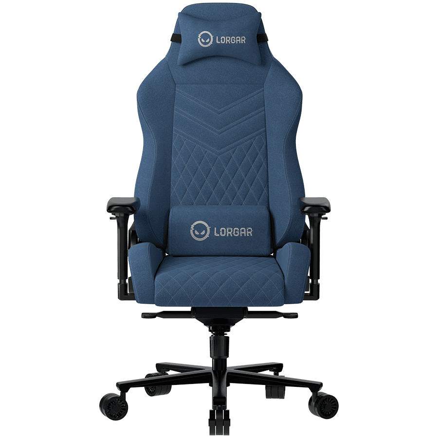 LORGAR Ace 422, Gaming chair, Anti-stain durable fabric, 1.8 mm metal frame, multiblock mechanism, 4D armrests, 5 Star aluminium base, Class-4 gas lift, 75mm PU casters, Blue