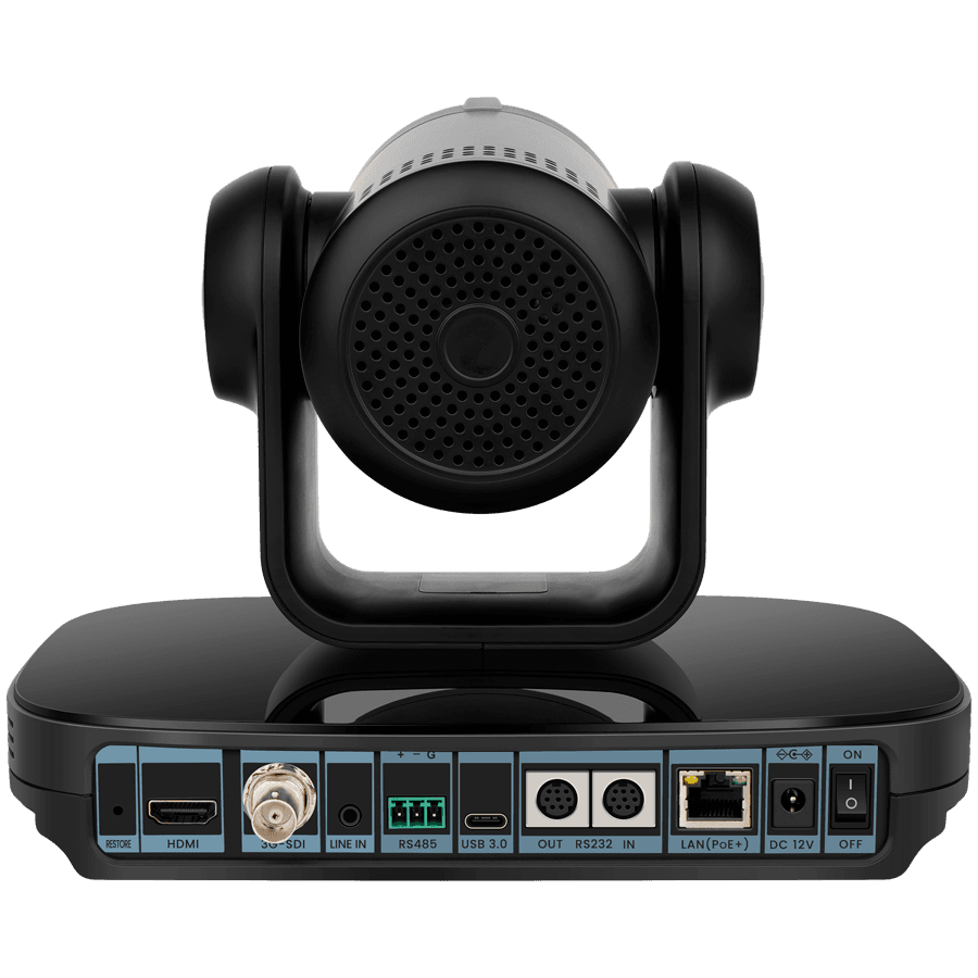 Prestigio Solutions Video Conferencing 4K PTZ Camera Alpha: 4K UHD, 8.4MP, PTZ, AI, No mic, PoE, Connection via HDMI 2.0, USB 3.0, RJ45 or 3G-SDI 3