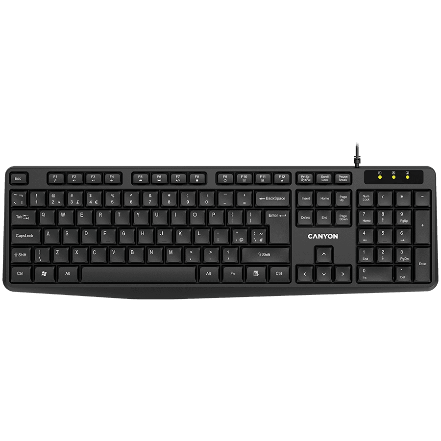 CANYON keyboard KB-1 EN/RU Wired Black