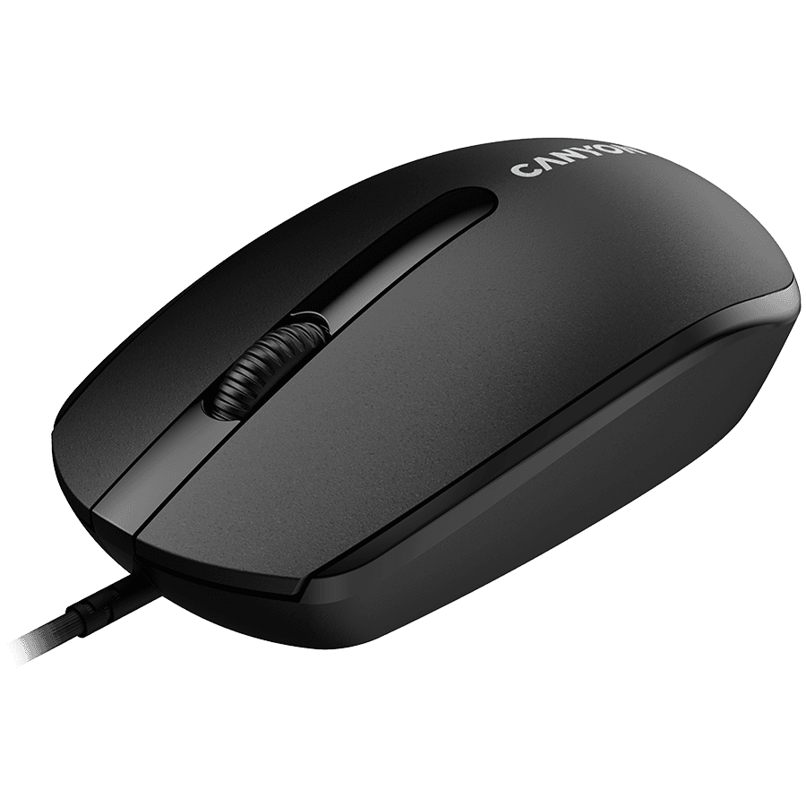 CANYON M-10, Canyon Wired optical mouse with 3 buttons, DPI 1000, with 1.5M USB cable, black, 65*115*40mm, 0.1kg 2
