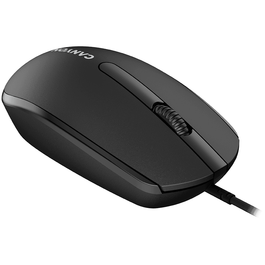 CANYON M-10, Canyon Wired optical mouse with 3 buttons, DPI 1000, with 1.5M USB cable, black, 65*115*40mm, 0.1kg 3