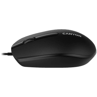 CANYON M-10, Canyon Wired optical mouse with 3 buttons, DPI 1000, with 1.5M USB cable, black, 65*115*40mm, 0.1kg