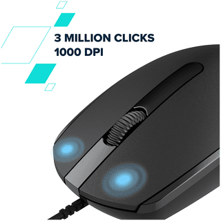 CANYON M-10, Canyon Wired optical mouse with 3 buttons, DPI 1000, with 1.5M USB cable, black, 65*115*40mm, 0.1kg
