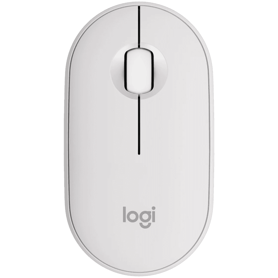 LOGITECH Pebble Mouse 2 M350s - TONAL WHITE - BT - EMEA-808 - DONGLELESS