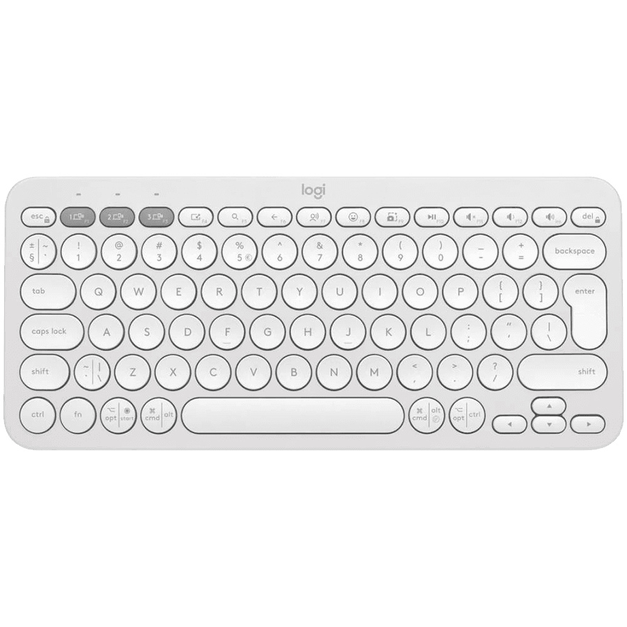 LOGITECH Pebble Keys 2 K380s - TONAL WHITE - US INT'L - BT - INTNL-973 - UNIVERSAL
