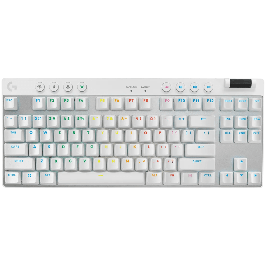 LOGITECH G PRO X TKL LIGHTSPEED Gaming Keyboard - WHITE - US INT'L - 2.4GHZ/BT - EMEA28-935 - TACTILE
