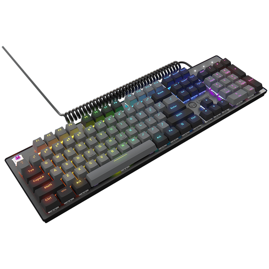 LORGAR Azar 514, Wired mechanical gaming keyboard, RGB backlight, 1680000 colour variations, 18 modes, keys number: 104, 50M clicks, linear dream switches, spring cable up to 3.4m, ABS plastic+metal, magnetic cover, 450*136*39mm, 1.17kg, black, EN layout 4