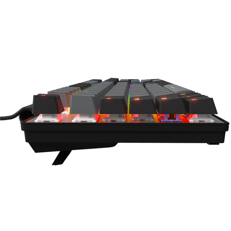 LORGAR Azar 514, Wired mechanical gaming keyboard, RGB backlight, 1680000 colour variations, 18 modes, keys number: 104, 50M clicks, linear dream switches, spring cable up to 3.4m, ABS plastic+metal, magnetic cover, 450*136*39mm, 1.17kg, black, EN layout 5