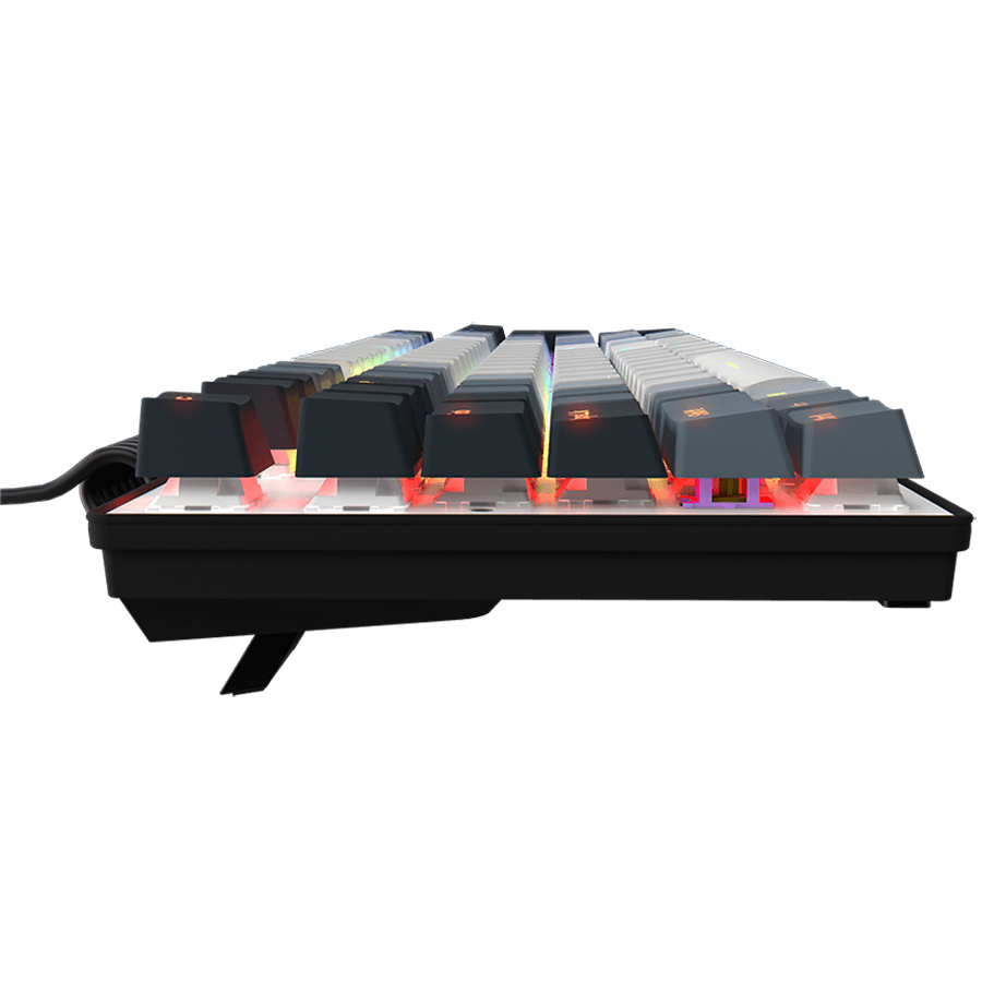 LORGAR Azar 514, Wired mechanical gaming keyboard, RGB backlight, 1680000 colour variations, 18 modes, keys number: 104, 50M clicks, linear dream switches, spring cable up to 3.4m, ABS plastic+metal, magnetic cover, 450*136*39mm, 1.17kg, white, EN layout 5