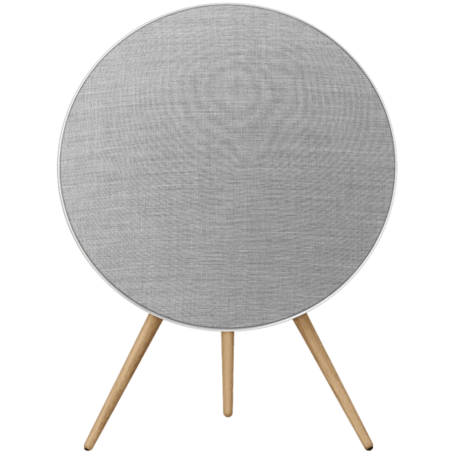 Beosound A9 5th Gen Speaker Natural Alu (Back Grey Mist/Cover Kvadrat Light Grey/Legs Oak) 3