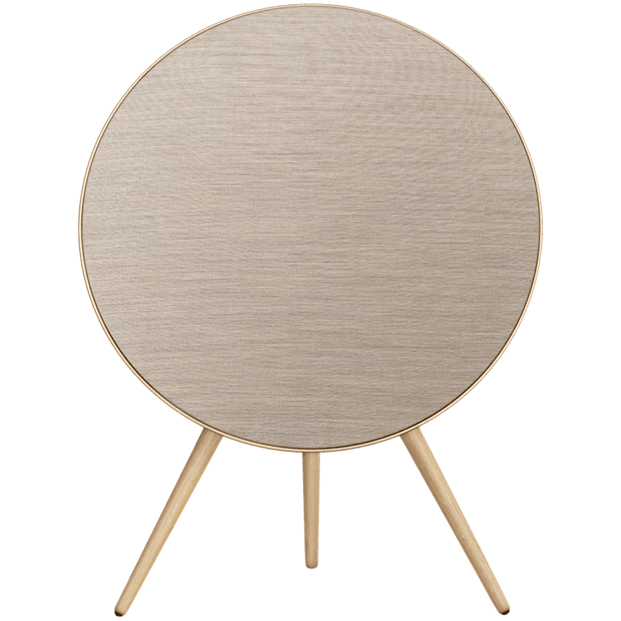 Beosound A9 5th Gen Speaker Gold Tone (Back Sand/Cover Golden/Legs White Oak) 3