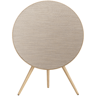 Bang & Olufsen Beosound A9 5th Gen Speaker Gold Tone (Back Sand/Cover Golden/Legs White Oak)