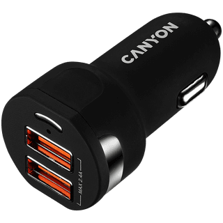 CANYON car charger C-04 2.4A/2USB-A Black