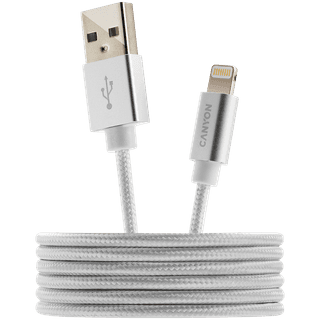 CANYON cable MFI-3 Lightning 12W 1m White