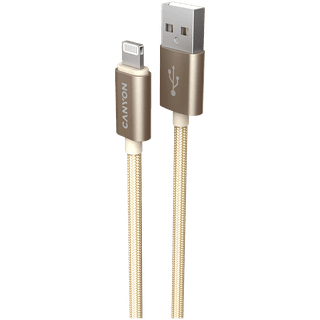CANYON cable MFI-3 Lightning 12W 1m Gold