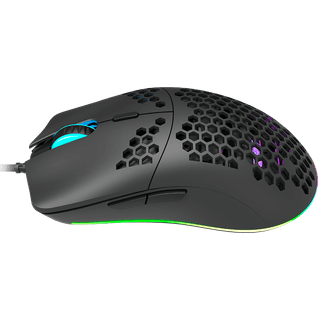 CANYON Puncher GM-11, Gaming Mouse with 7 programmable buttons, Pixart 3519 optical sensor, 4 levels of DPI and up to 4200, 5 million times key life, 1.65m Ultraweave cable, UPE feet and colorful RGB lights, Black, size:128.5x67x37.5mm, 105g