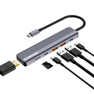 CANYON hub DS-17 6in1 4k USB-C Grey