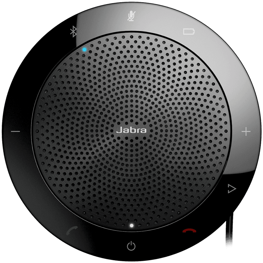 JABRA SPEAK 510 + Speakerphone for UC & BT plus Bundle LINK 370, USB Conference solution, 360-degree-microphone, Plug&Play, mute and volume button, Wideband, Bluetooth (up to 100 meters).Version B: incl. Smart Button activated via JABRA Direct