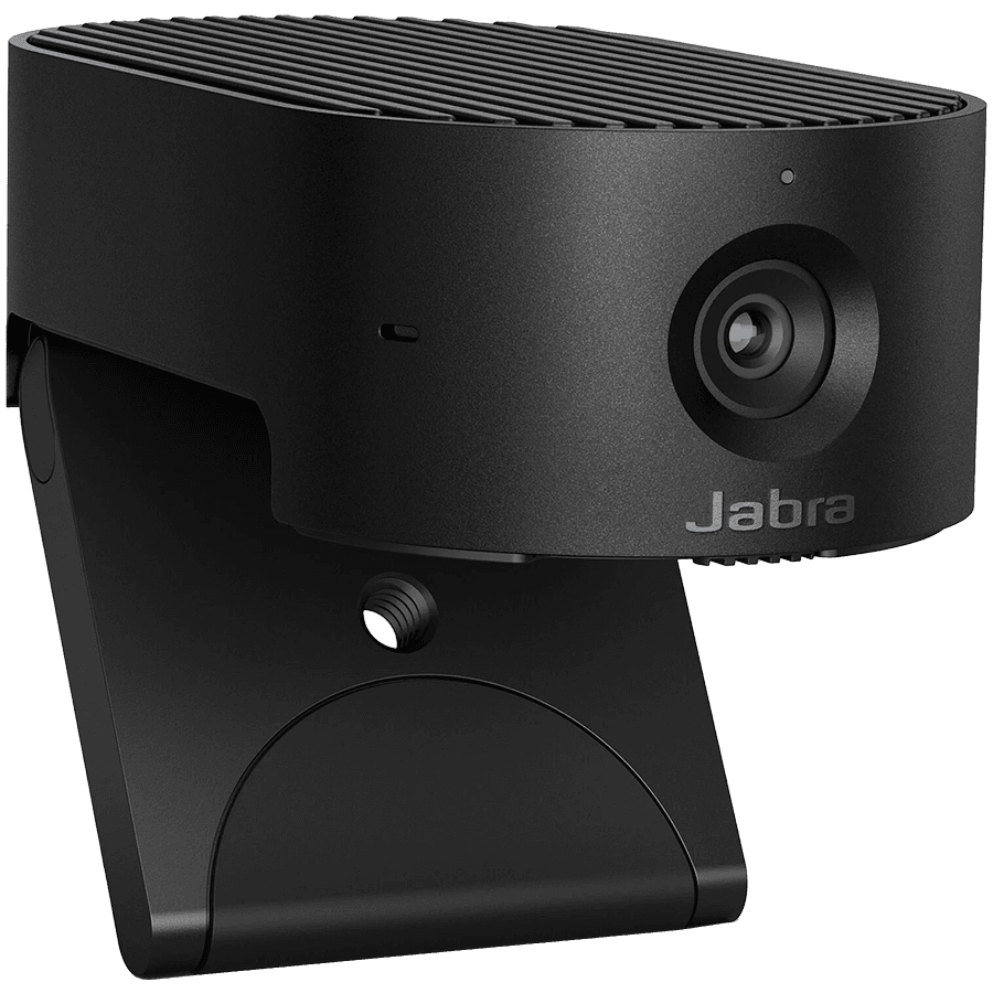 JABRA PanaCast 20, Premium AI-powered 4K Ultra HD video quality, AI-driven Intelligent Zoom, Intelligent Lighting Optimization, P-n-P, Powerful on-board AI processor, Integrated privacy cover, Clips to any monitor, with protective case, Plug&Play