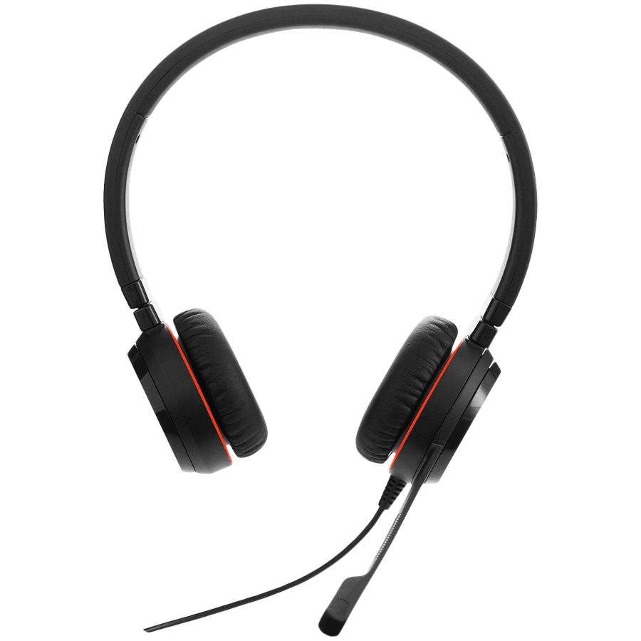 JABRA EVOLVE 30 II UC Stereo USB Headband, Noise cancelling, USB and 3.5 connectivity, with mute-button and volume control on the cord, with leather ear cushion 2