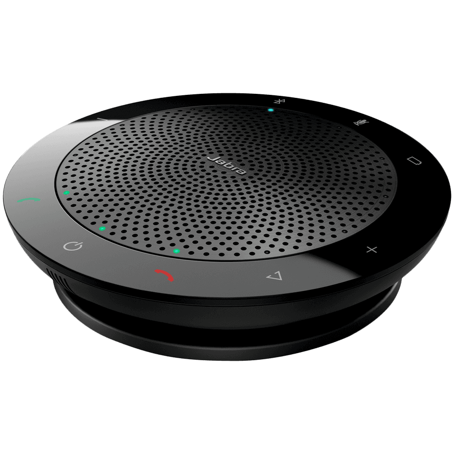 JABRA SPEAK 510 MS Speakerphone for UC & BT, USB Conference solution, 360-degree-microphone, Plug&Play, mute and volume button, Wideband, Bluetooth (up to 100 meters), Microsoft optimized Version B: incl. Smart Button activated via JABRA Direct