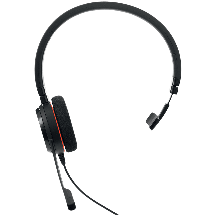 JABRA EVOLVE 20 MS Mono USB Headband, Noise cancelling, USB connector, with mute-button and volume control on the cord, with foam ear cushion, Microsoft optimized 2