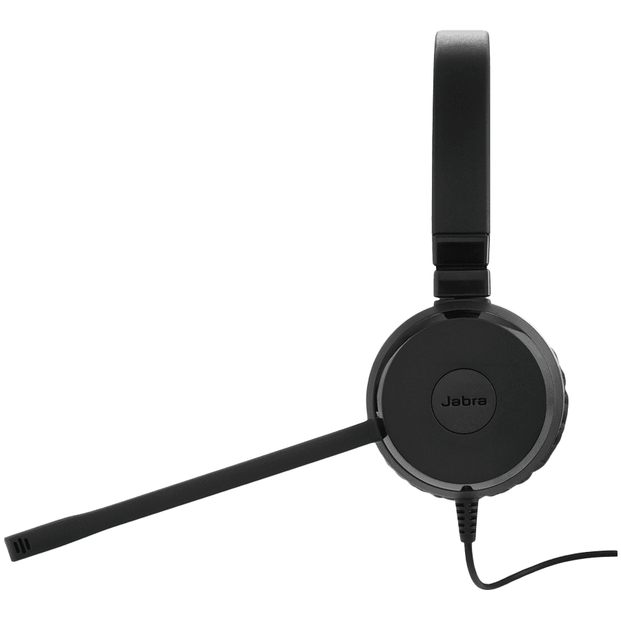 JABRA EVOLVE 20 MS Stereo USB Headband Special Edition Noise cancelling, USB connector, with mute-button and volume control on the cord, with leatherette ear cushion, Microsoft optimized 3