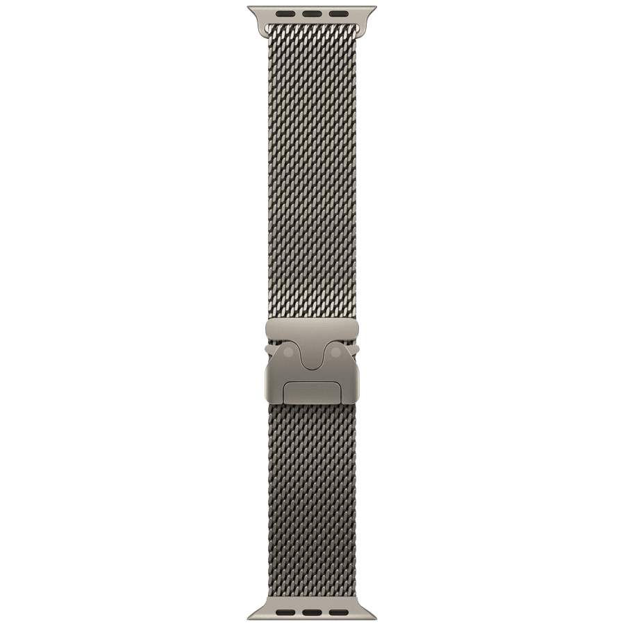 49mm Natural Titanium Milanese Loop - Medium