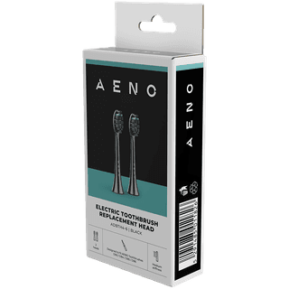 AENO Replacement toothbrush heads, Black, Dupont bristles, 2pcs in set (for ADB0004/ADB0006 and ADB0003/ADB0005)