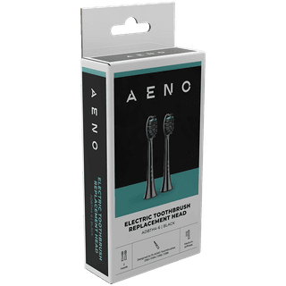 AENO Replacement toothbrush heads, Black, Dupont bristles, 2pcs in set (for ADB0004/ADB0006 and ADB0003/ADB0005)