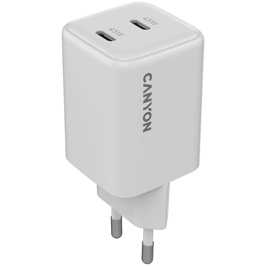 CANYON charger CU45CC GaN 45W 2xPD EU White