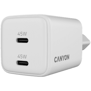 CANYON charger CU45CC GaN 45W 2xPD EU White