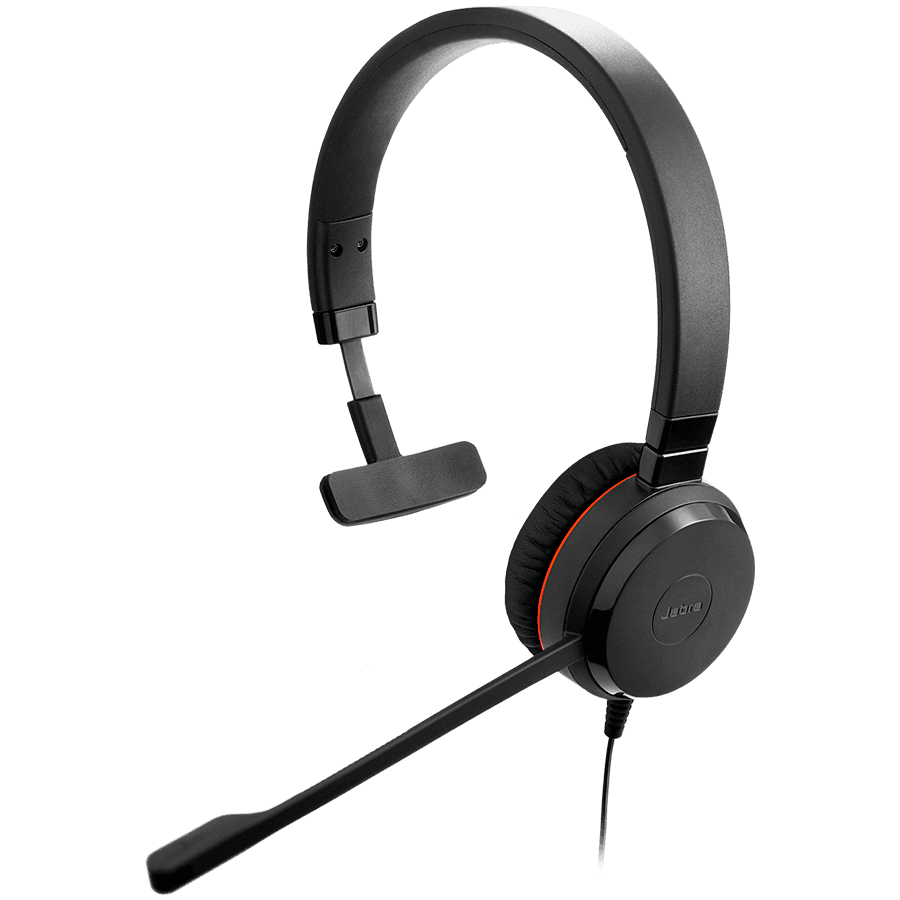 JABRA EVOLVE 30 II UC Mono USB Headband, Noise cancelling, USB and 3.5 connectivity, with mute-button and volume control on the cord, with leather ear cushion