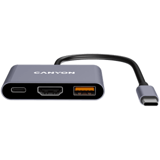 CANYON hub DS-4 3in1 USB-C Grey