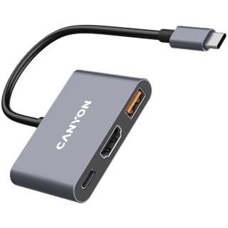 CANYON hub DS-4 3in1 USB-C Grey