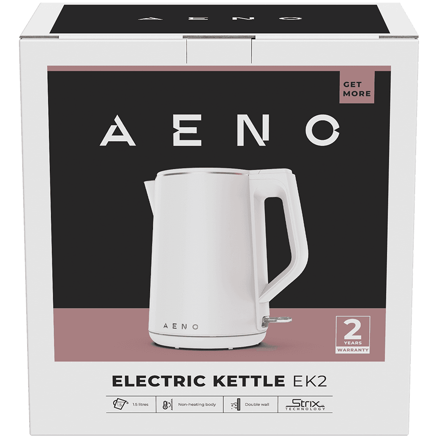 AENO Electric Kettle EK2: 1850-2200W, 1.5L, Strix, Double-walls, Non-heating body, Auto Power Off, Dry tank Protection 3