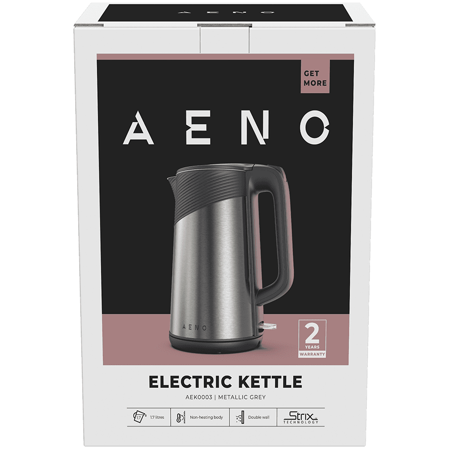 AENO Electric Kettle EK3: 1850-2200W, 1.7L, Strix, Double-walls, Non-heating body, Auto Power Off, Dry tank Protection 3
