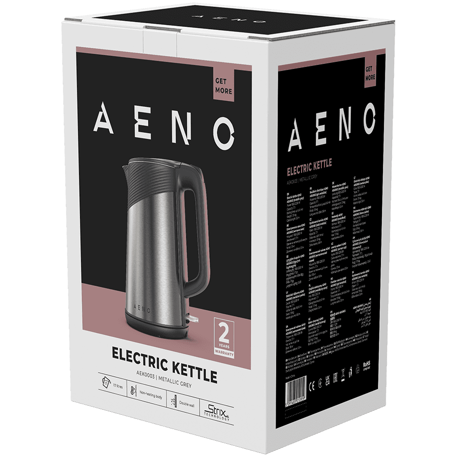 AENO Electric Kettle EK3: 1850-2200W, 1.7L, Strix, Double-walls, Non-heating body, Auto Power Off, Dry tank Protection 4