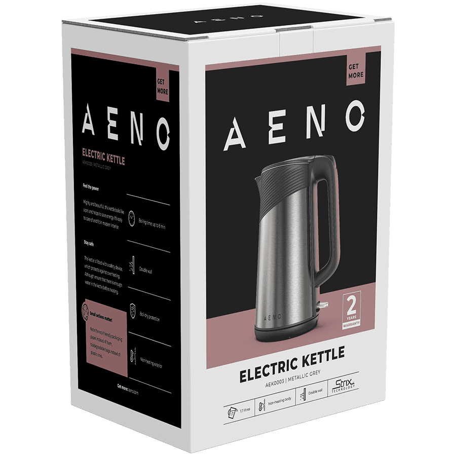 AENO Electric Kettle EK3: 1850-2200W, 1.7L, Strix, Double-walls, Non-heating body, Auto Power Off, Dry tank Protection 5