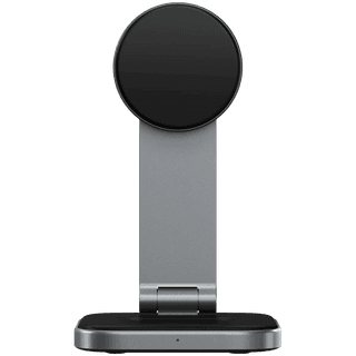 SATECHI 2-in-1 Foldable Qi2 Wireless Charging Stand (Space Gray)