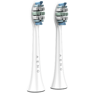 AENO Replacement toothbrush heads, White, Dupont bristles, 2pcs in set (for ADB0003/ADB0005 and ADB0004/ADB0006)