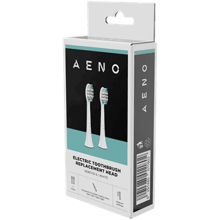 AENO Replacement toothbrush heads, White, Dupont bristles, 2pcs in set (for ADB0003/ADB0005 and ADB0004/ADB0006)