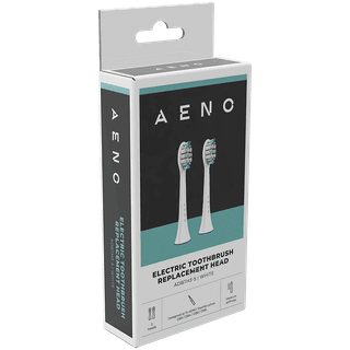 AENO Replacement toothbrush heads, White, Dupont bristles, 2pcs in set (for ADB0003/ADB0005 and ADB0004/ADB0006)