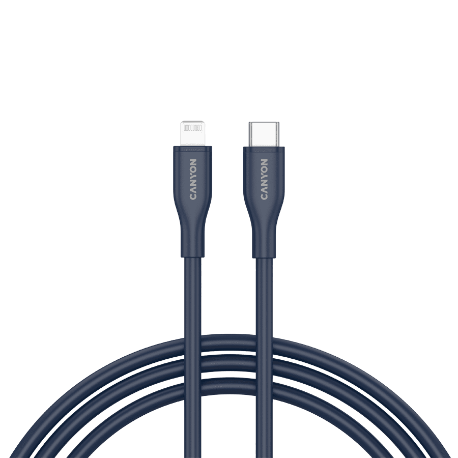 CANYON cable CLNM60 C-L 60W MFI 1m Silicon Blue