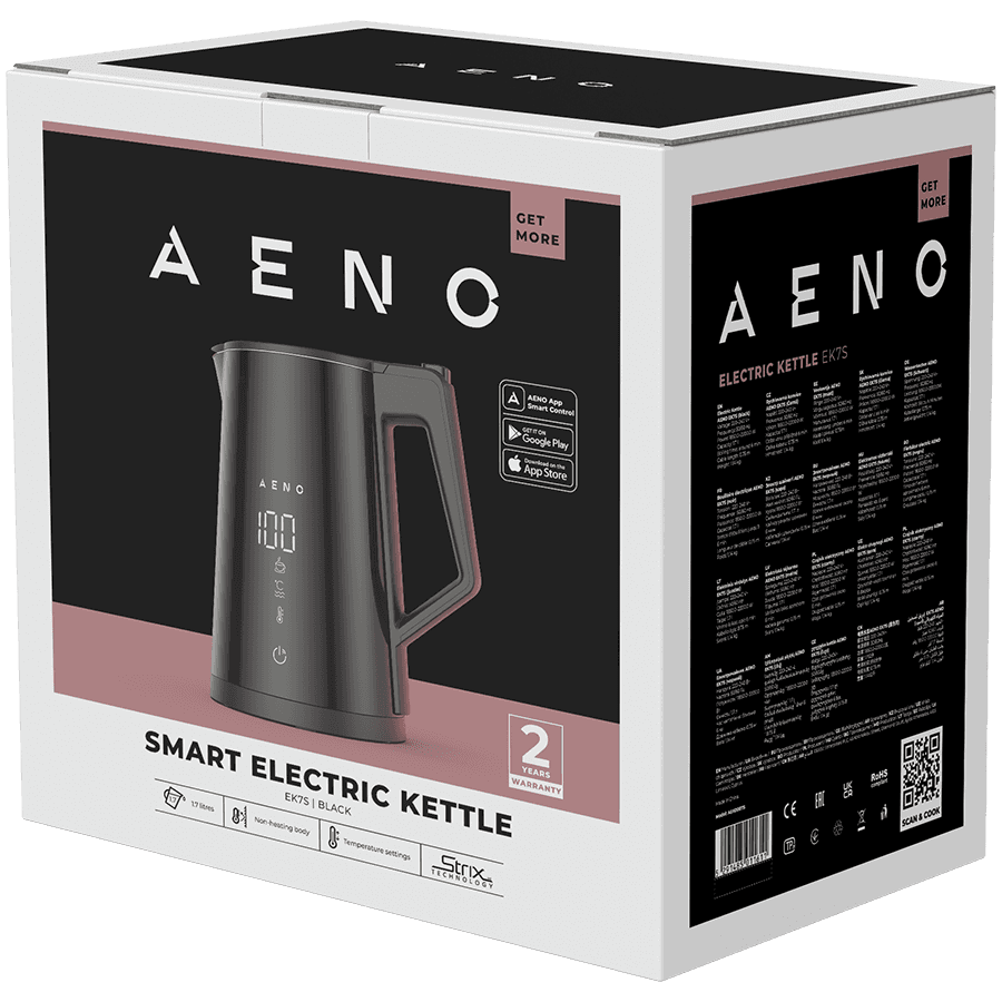 AENO Electric Kettle EK7S Smart: 1850-2200W, 1.7L, Strix, Double-walls, Temperature Control, Keep warm Function, Control via Wi-Fi, LED-display, Non-heating body, Auto Power Off, Dry tank Protection 4