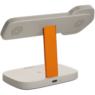 CANYON Wireless Charging Station Hexagon 310 3in1 LightGrey/Orange